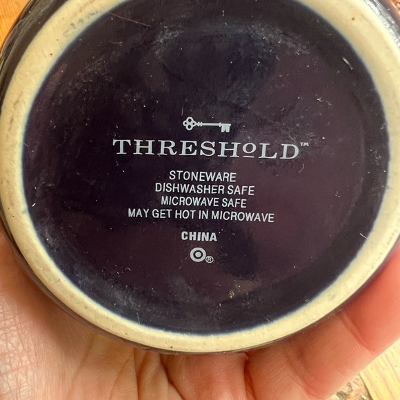 THRESHOLD Good Morning Crabby Lovely Navy Blue White Funny Stoneware Coffee Mug - Picture 3 of 6